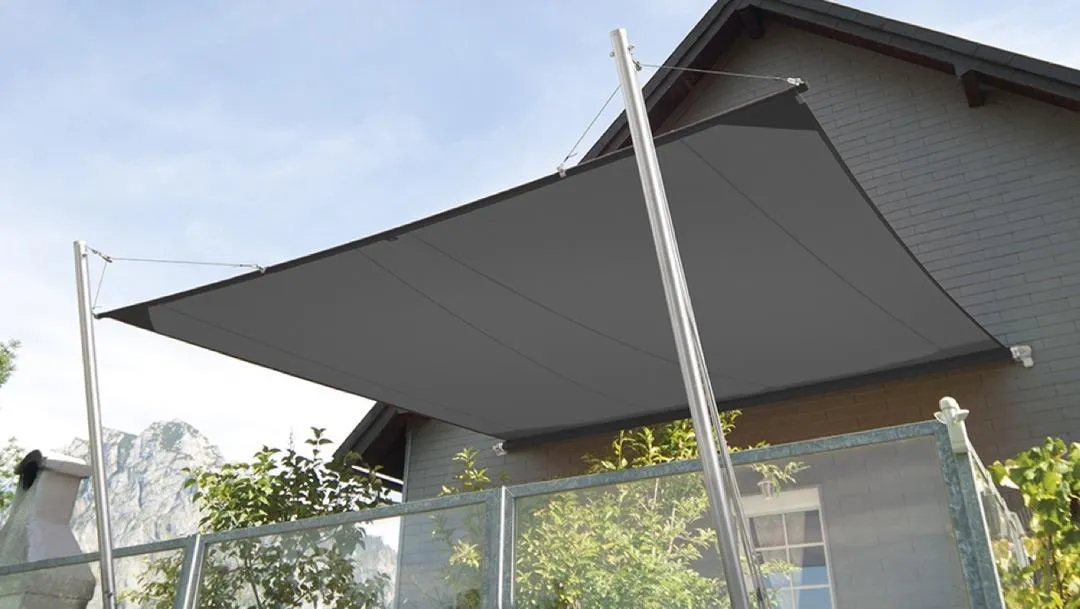 CS motorised Shade Sail on a house