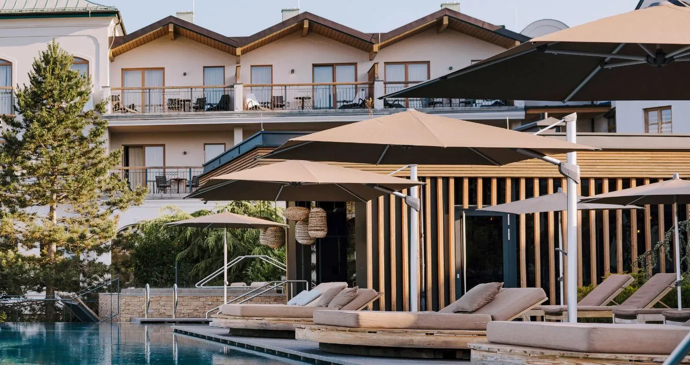 Fortano Umbrella by Pool
